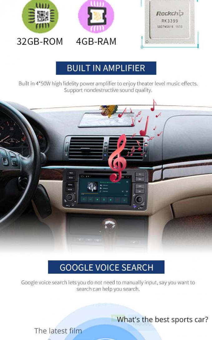 車のエムピー・スリーMP5 AM FMラジオを持つ可聴周波ステレオBMW GPS DVDプレイヤーのアンドロイド8.1