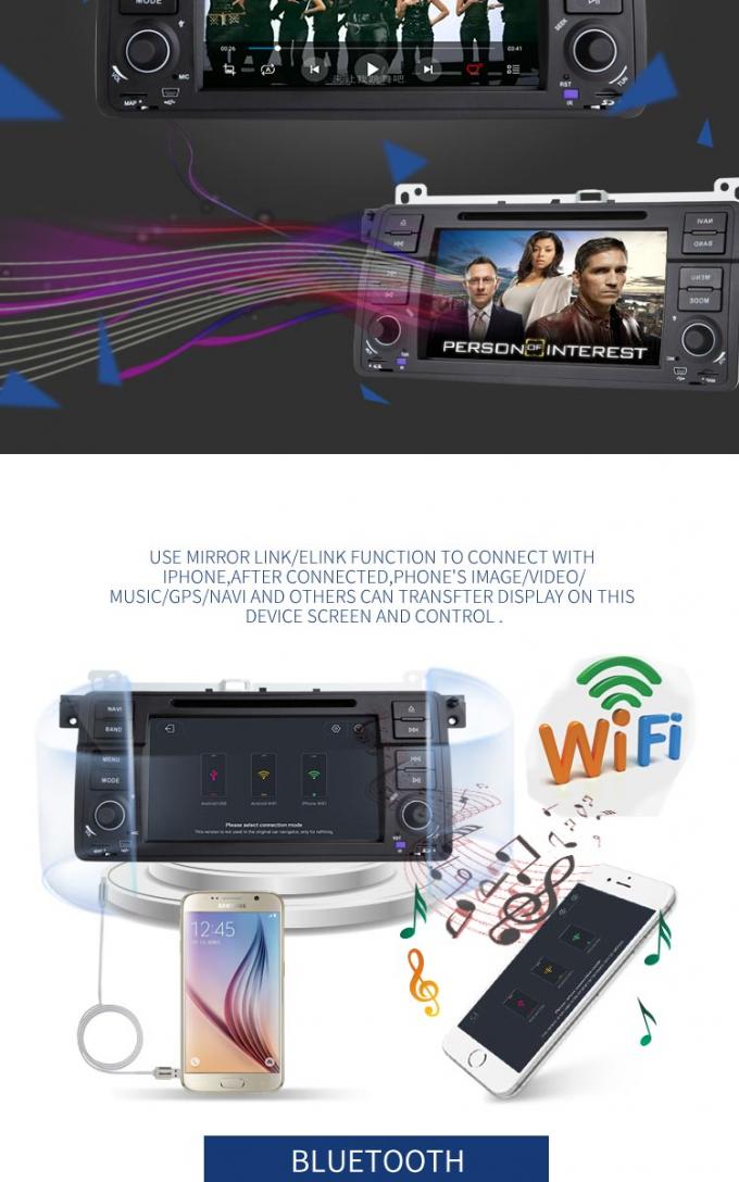 車のエムピー・スリーMP5 AM FMラジオを持つ可聴周波ステレオBMW GPS DVDプレイヤーのアンドロイド8.1