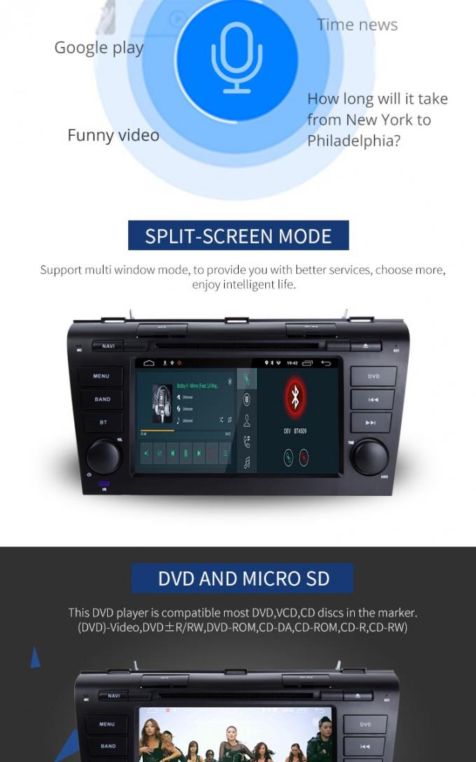 スクリーンを持つマツダ3車のDVDプレイヤー、ミラー リンク人間の特徴をもつ自動DVDプレイヤー