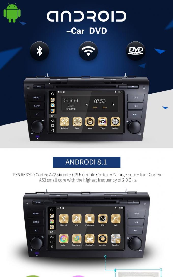 BT WIFI Gps DVDプレイヤー、8中心HD車のDVDプレイヤーとのステレオの無線車のステレオ
