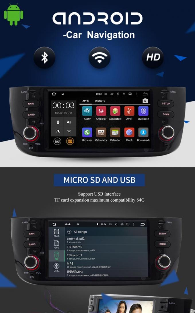3g wifiのアンドロイド7.1のカー ラジオのタッチ画面のDVDプレイヤーBT AM FM