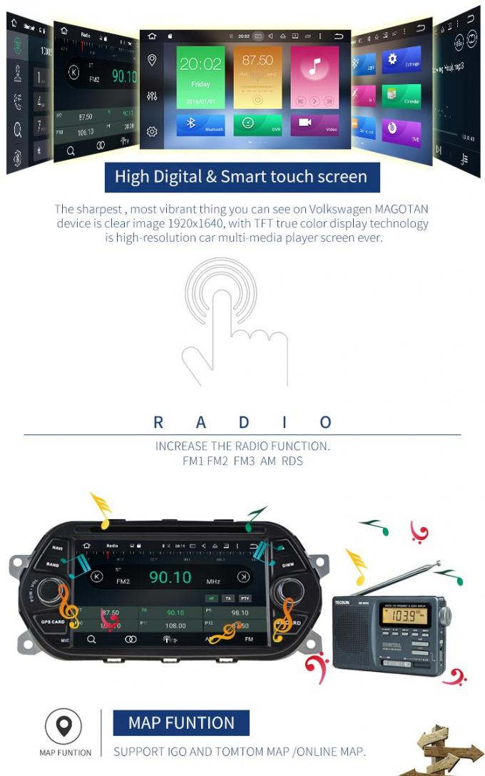 車の新しいフィアットEagaのためのエムピー・スリーMP5を持つ可聴周波ステレオDVDプレイヤーのアンドロイド8.0
